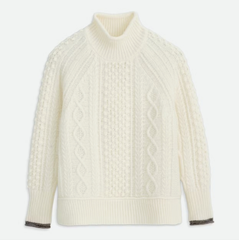 Alex Mill cable sweater spun from a luxuriously soft alpaca blend Medium
